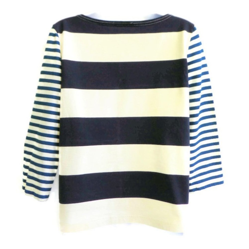 J Crew T Shirt Tee Contrasting Patchwork Striped … - image 5